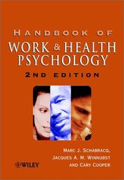 Cover of: Handbook of work and health psychology
