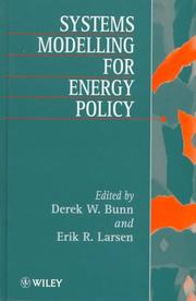 Cover of: Systems modelling for energy policy by edited by Derek W. Bunn and Erik R. Larsen.