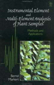 Cover of: Instrumental element and multi-element analysis of plant samples: methods and applications