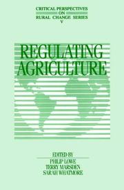Cover of: Regulating Agriculture (Critical Perspectives on Rural Change)