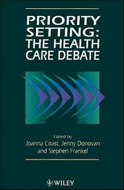 Cover of: Priority setting: the health care debate