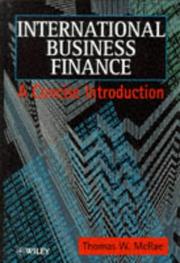 Cover of: International business finance | T. W. McRae