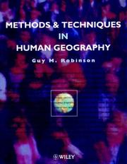 Cover of: Methods and techniques in human geography