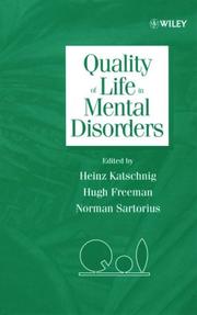 Cover of: Quality of life in mental disorders