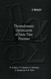 Cover of: Thermodynamic optimization of finite-time processes | 