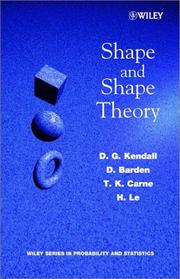Shape and shape theory by D. G. Kendall