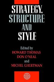 Cover of: Strategy, structure, and style