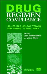Cover of: Drug regimen compliance by edited by Jean-Michel Métry and Urs A. Meyer.