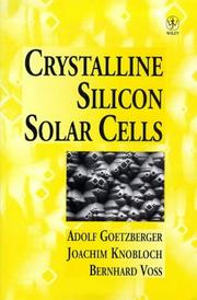 Cover of: Crystalline silicon solar cells