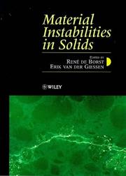Cover of: Material instabilities in solids