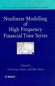Cover of: Nonlinear modelling of high frequency financial time series