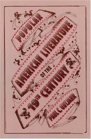 Cover of: Popular American literature of the 19th century