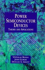 Cover of: Power Semiconductor Devices: Theory and Applications