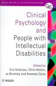 Cover of: Clinical psychology and people with intellectual disabilities by Eric Emerson ... [et al.].