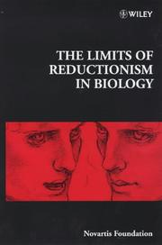 Cover of: The limits of reductionism in biology.