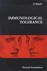 Cover of: Immunological tolerance.