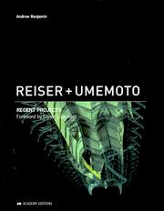 Cover of: Reiser + Umemoto: Recent Projects (Architectural Monographs)