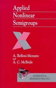 Cover of: Applied nonlinear semigroups by Aldo Belleni-Morante