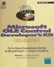 Cover of: Microsoft OLE control developer's kit: user's guide and reference