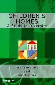 Cover of: Children's homes: a study in diversity