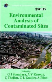 Cover of: Environmental Analysis of Contaminated Sites (Ecological & Environmental Toxicology Series)