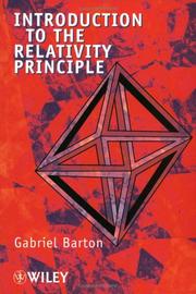 Cover of: Introduction to the relativity principle