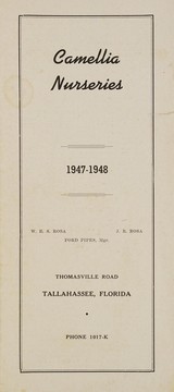 Cover of: Camellia Nurseries, 1947--1948