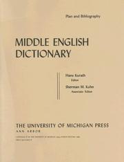 Cover of: Middle English Dictionary by Robert E. Lewis, Robert E. Lewis