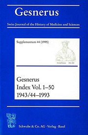 Cover of: Gesnerus Index Vol. 1-50