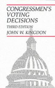 Cover of: Congressmen's voting decisions