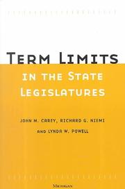 Cover of: Term Limits in State Legislatures