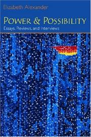 Cover of: Power and Possibility: Essays, Reviews, and Interviews (Poets on Poetry)