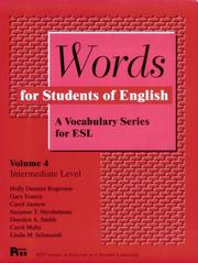 Cover of: Words for Students of English : A Vocabulary Series for ESL, Vol. 4 (Pitt Series in English As a Second Language)
