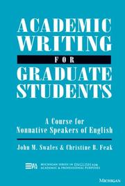 Academic writing for graduate students by John Swales