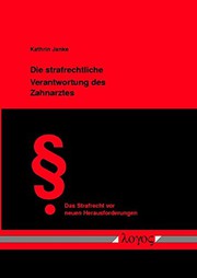 Cover of: Die Strafrechtliche Verantwortung Des Zahnarztes
