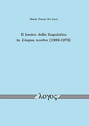 Il Lessico Della Linguistica in Lingua Nostra