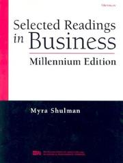 Cover of: Selected readings in business by Myra Shulman