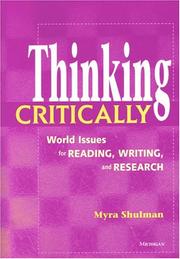 Cover of: Thinking critically by Myra Shulman