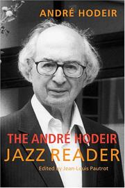 Cover of: The André Hodeir jazz reader