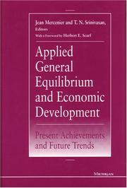Cover of: Applied general equilibrium and economic development | 