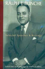 Cover of: Ralph J. Bunche: Selected Speeches and Writings