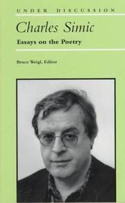 Cover of: Charles Simic: essays on the poetry