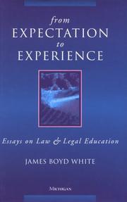 From expectation to experience by James Boyd White
