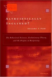 Cover of: Altruistically Inclined? by Alexander J. Field