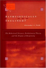 Cover of: Altruistically Inclined? by Alexander J. Field, Alexander J. Field