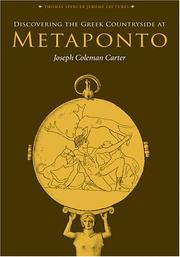 Cover of: Discovering the Greek countryside at Metaponto
