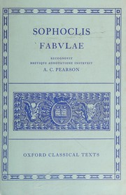 Cover of: Sophoclis Fabulae