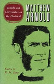 Cover of: The Complete Prose Works of Matthew Arnold by Matthew Arnold