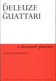 Cover of: Thousand Plateaus (Athlone Contemporary European Thinkers) by Gilles Deleuze, Félix Guattari