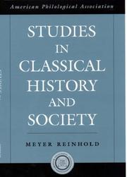 Cover of: Studies in classical history and society by Meyer Reinhold